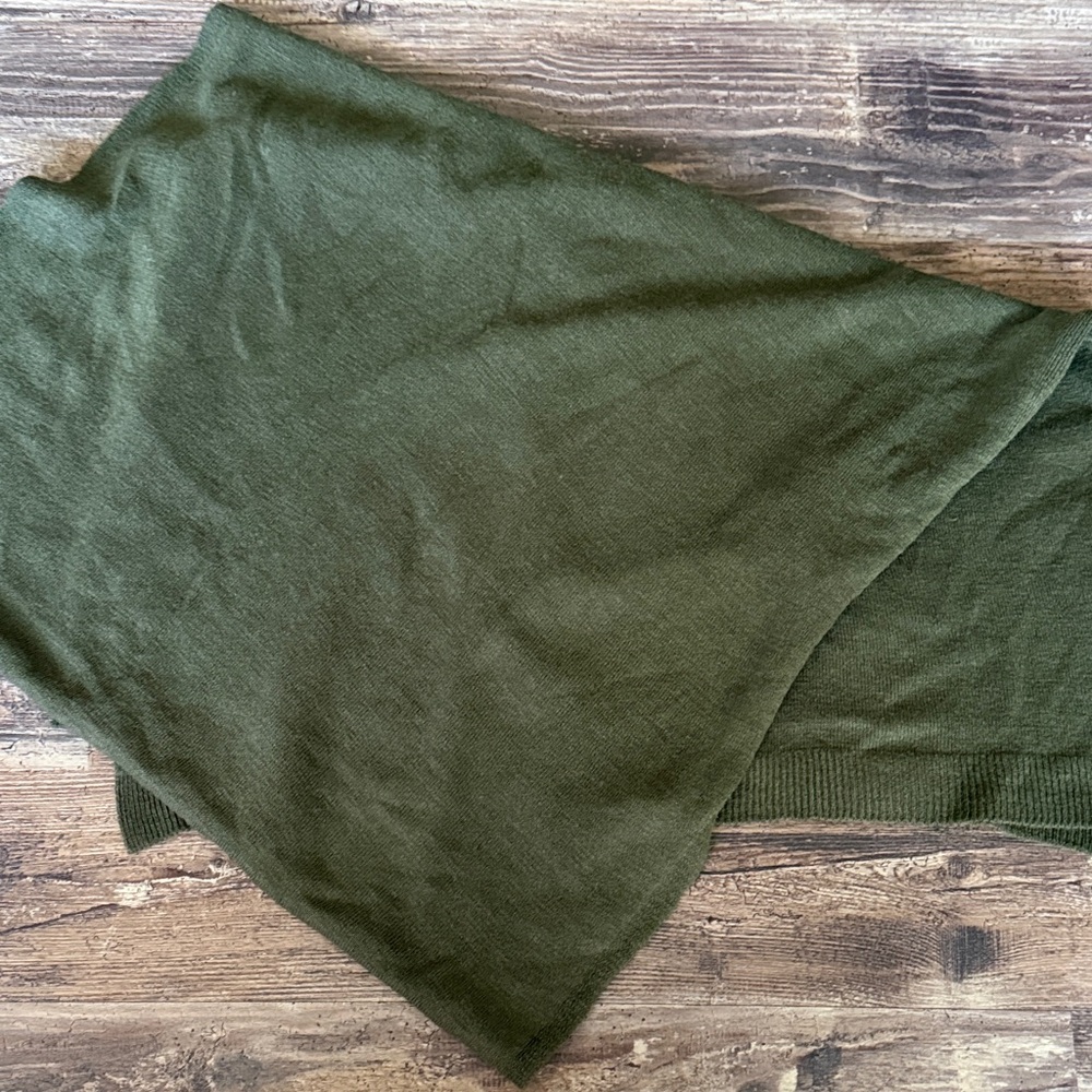 Deep Green Knit Poncho
